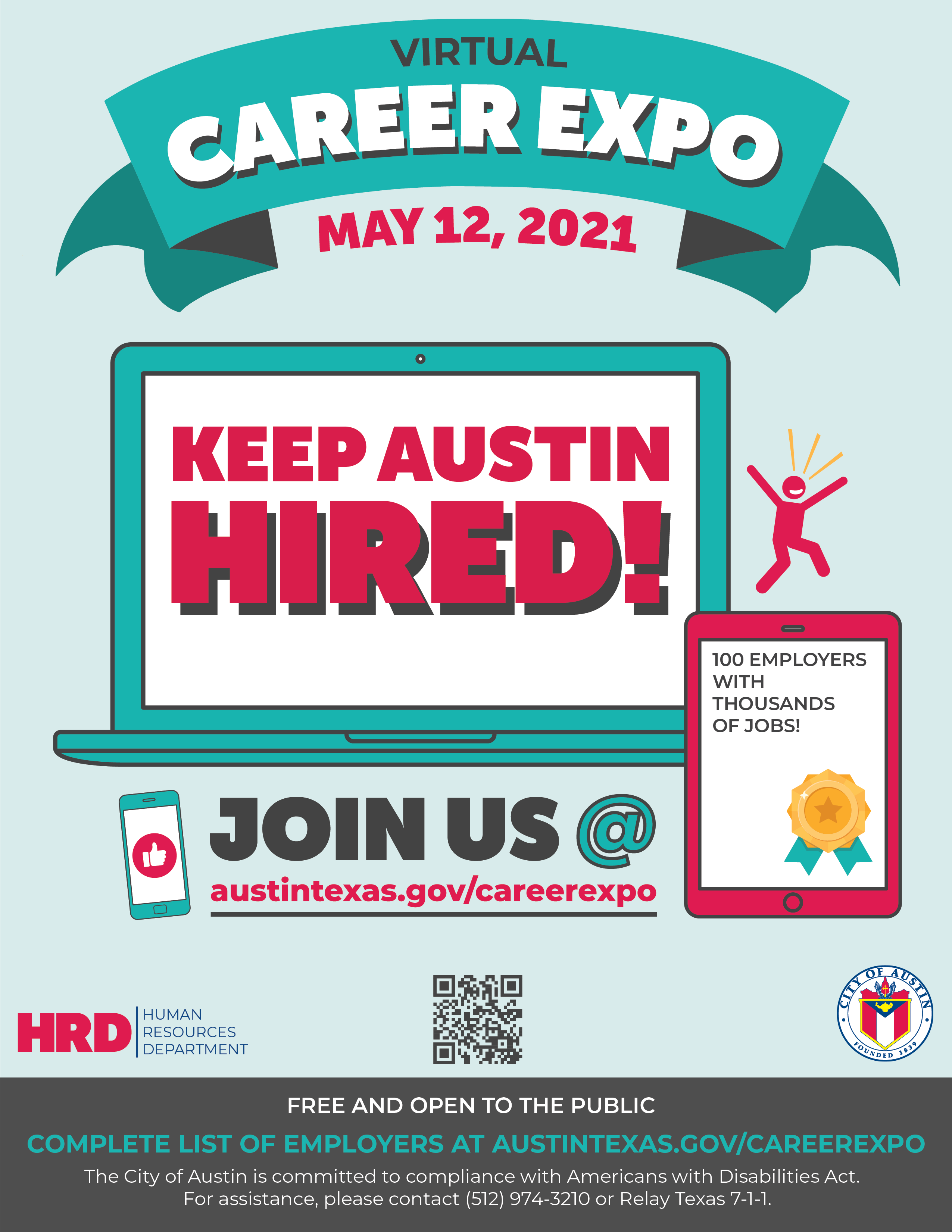 City to Host Virtual Career Expo May 12, 2021 AustinTexas.gov